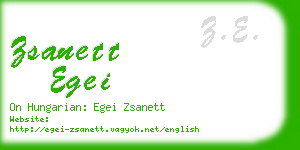 zsanett egei business card